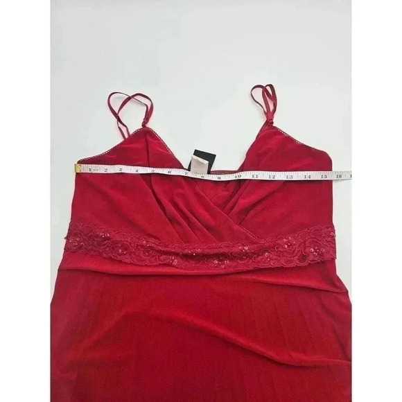 J.T.B. Women's Size M Red Cross Front Lace Detail Spaghetti Strap Tank - Picture 5 of 6